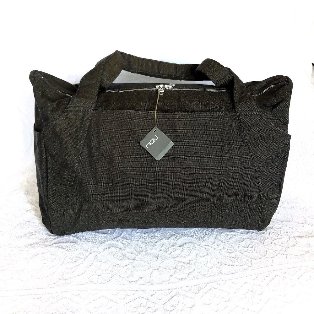 NWT RARE NAU Fluent Traveler Bag - Dark Earth - Organic Cotton Canvas